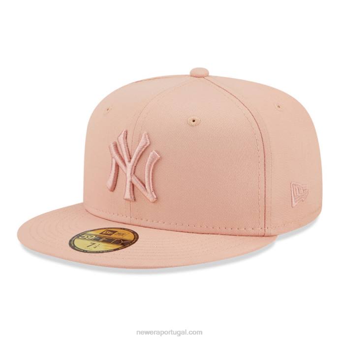 FFTN355 New Era Boné New York Yankees League Essential Rosa 59Fifty