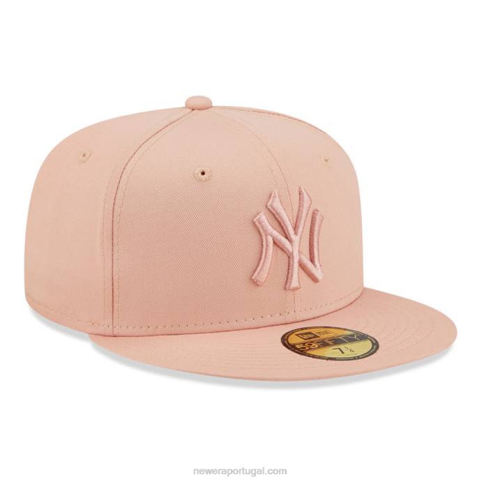 FFTN355 New Era Boné New York Yankees League Essential Rosa 59Fifty