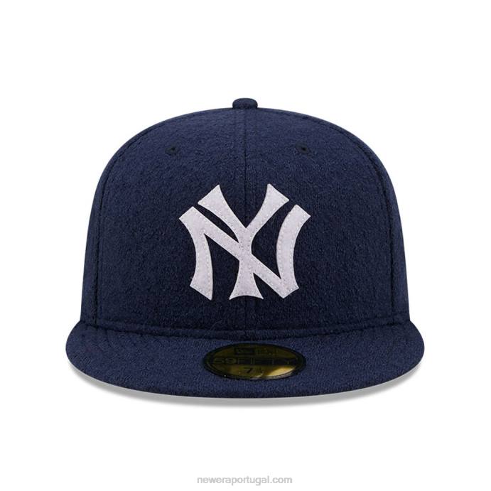FFTN359 New Era Boné New York Yankees de lã azul marinho 59fifty