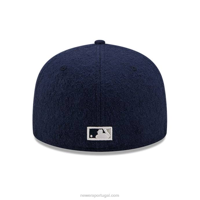 FFTN359 New Era Boné New York Yankees de lã azul marinho 59fifty