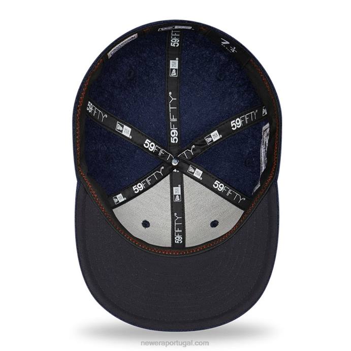 FFTN359 New Era Boné New York Yankees de lã azul marinho 59fifty