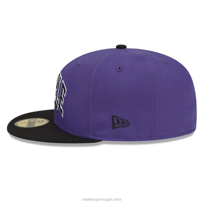 FFTN361 New Era baltimore ravens x boné roxo básico 59fifty