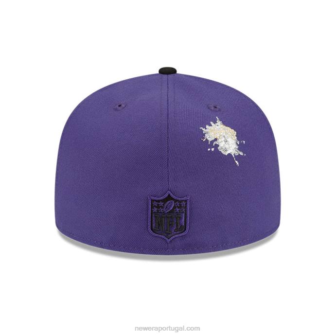 FFTN361 New Era baltimore ravens x boné roxo básico 59fifty
