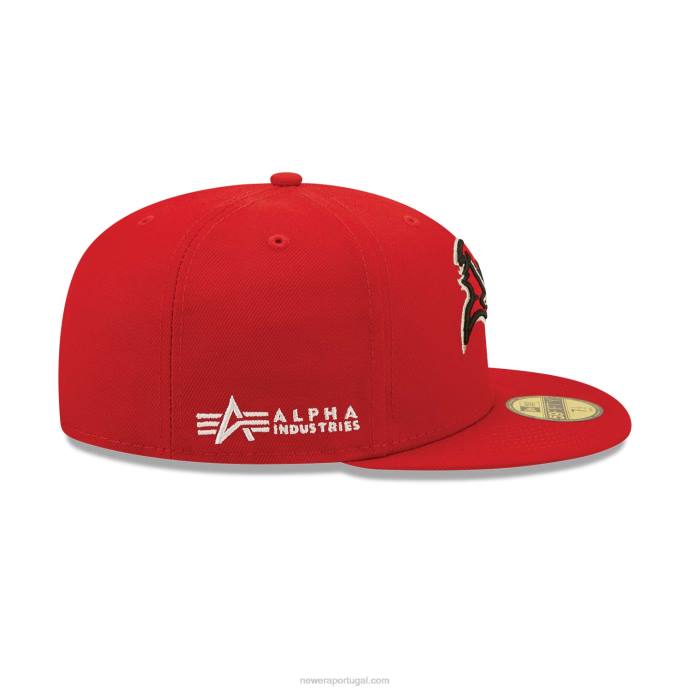 FFTN362 New Era Tampa Bay Buccaneers X Alpha Industries Red 59Fifty Boné Ajustado