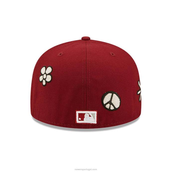 FFTN363 New Era filadélfia phillies mlb luz solar pop vermelho escuro boné 59fifty