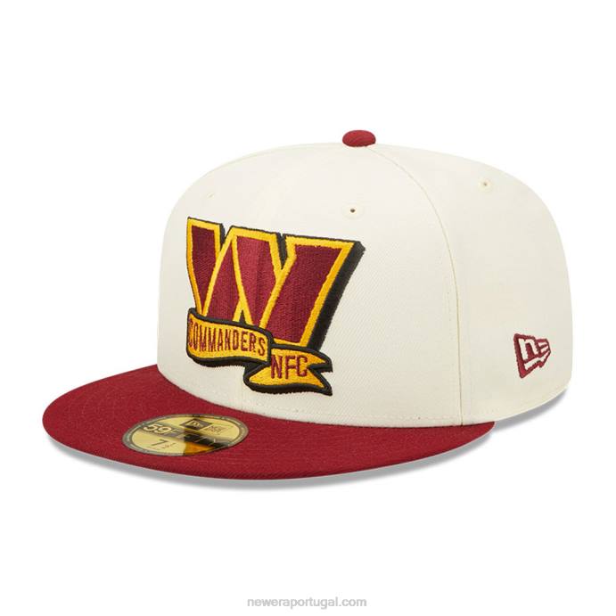 FFTN368 New Era Boné Washington Nfl Sideline 2022 Branco 59Fifty