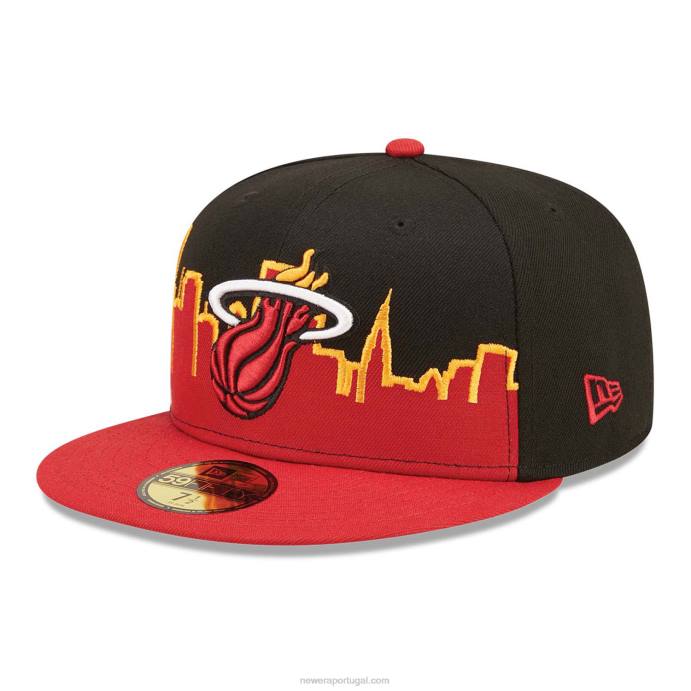 FFTN36 New Era Boné miami heat nba tip off 2022 preto 59fifty
