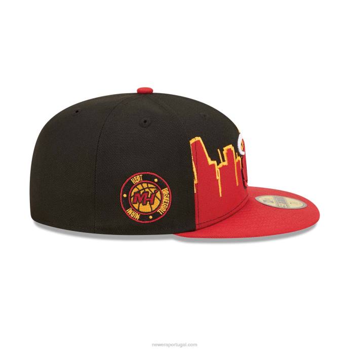 FFTN36 New Era Boné miami heat nba tip off 2022 preto 59fifty