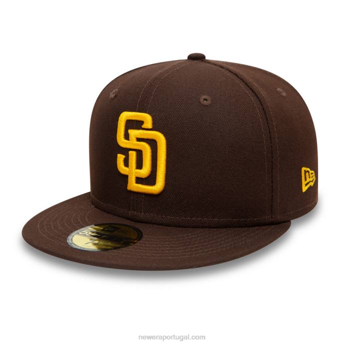 FFTN371 New Era san diego padres autêntico no boné field brown 59fifty