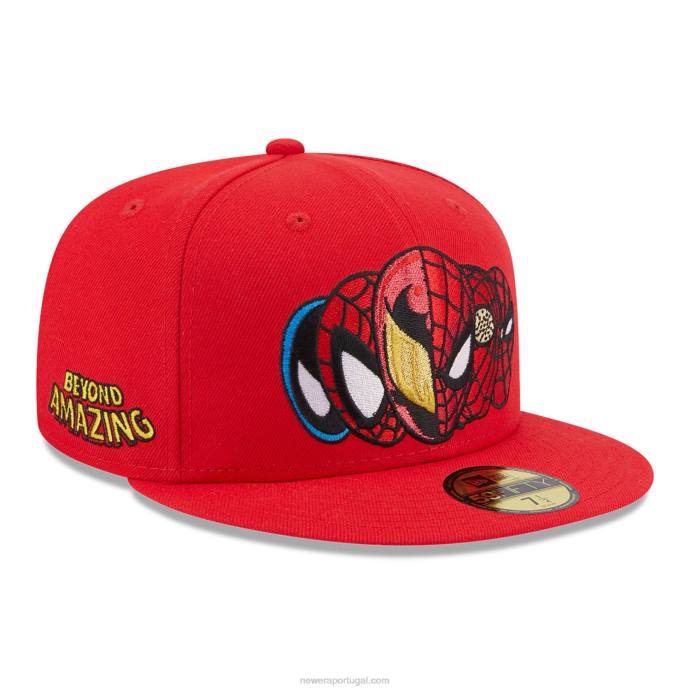 FFTN375 New Era boné justo homem-aranha 59fifty vermelho