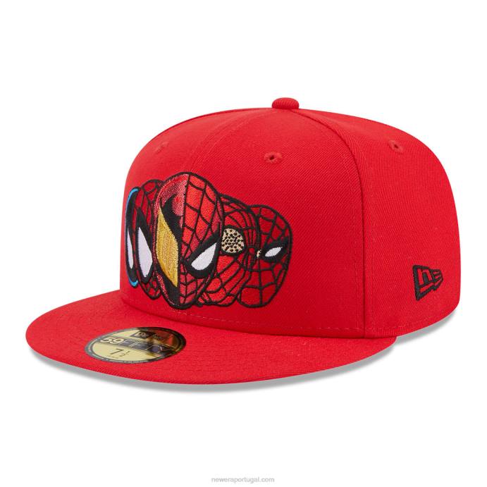 FFTN375 New Era boné justo homem-aranha 59fifty vermelho