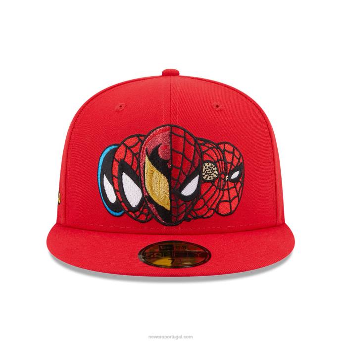 FFTN375 New Era boné justo homem-aranha 59fifty vermelho