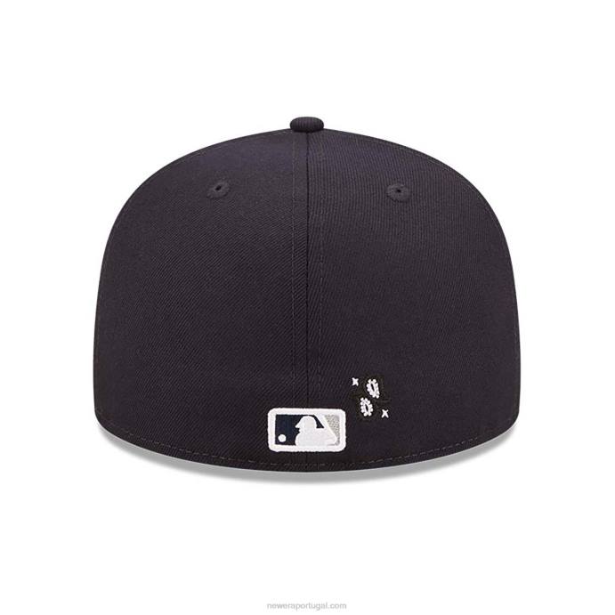 FFTN376 New Era New York Yankees MLB All Over Print Paisley Black Boné 59 Fifty