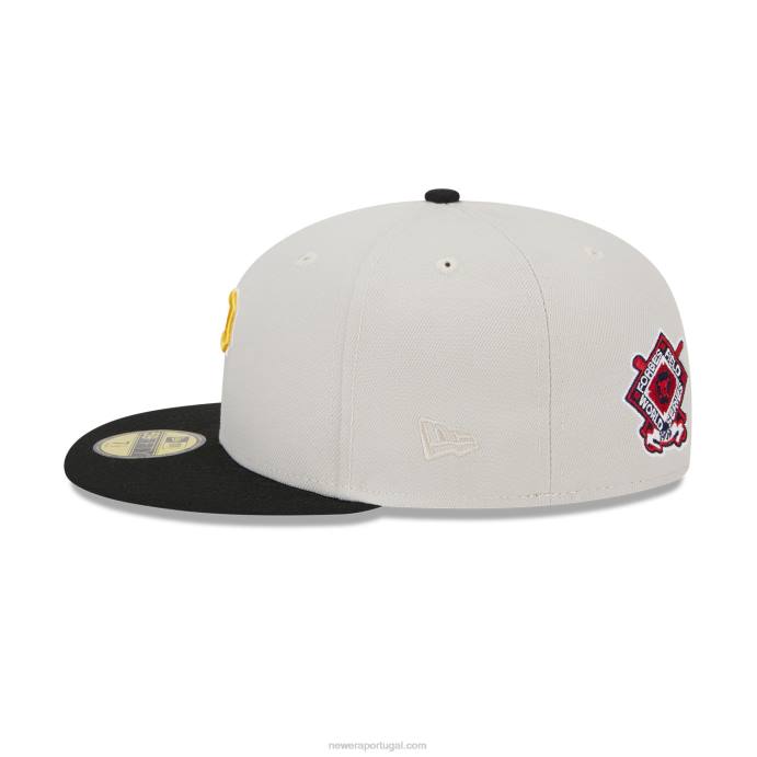 FFTN377 New Era pittsburgh pirates varsity letter stone 59fifty boné justo