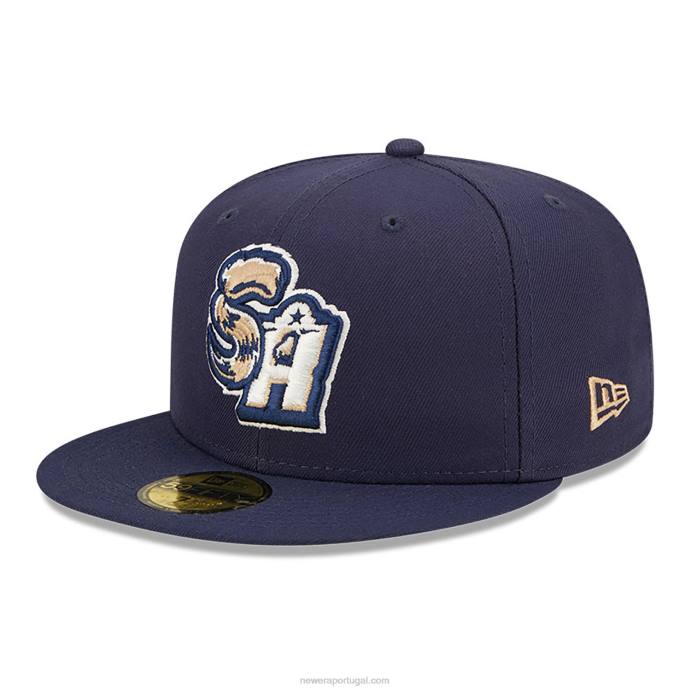 FFTN379 New Era Boné san antonio missions milb navy 59fifty
