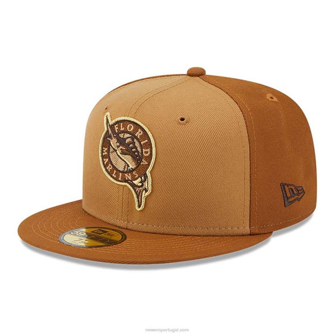 FFTN383 New Era Boné miami marlins tritone marrom 59fifty