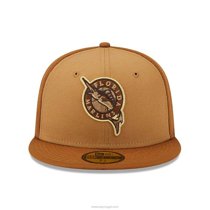 FFTN383 New Era Boné miami marlins tritone marrom 59fifty