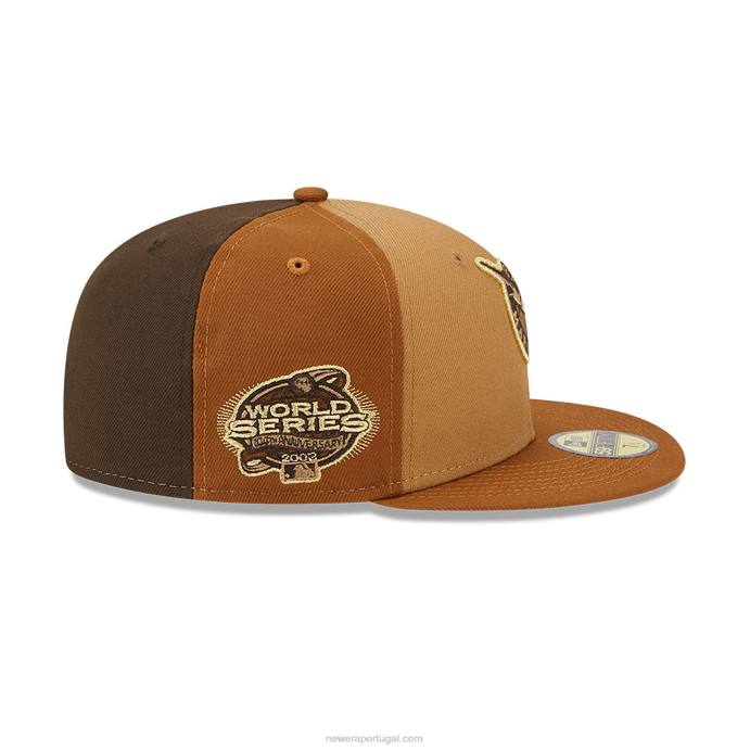 FFTN383 New Era Boné miami marlins tritone marrom 59fifty