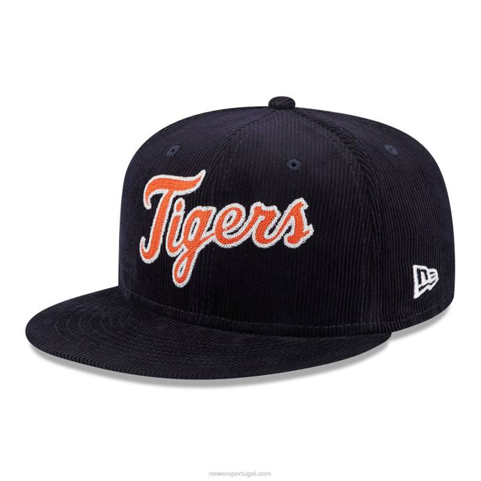 FFTN385 New Era boné ajustado azul marinho 59fifty com cordão vintage detroit tigers