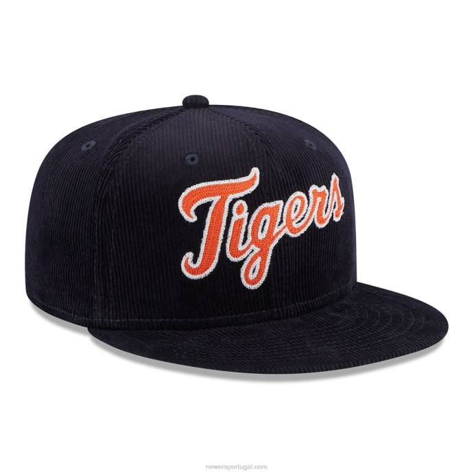 FFTN385 New Era boné ajustado azul marinho 59fifty com cordão vintage detroit tigers
