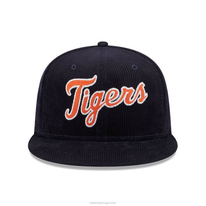 FFTN385 New Era boné ajustado azul marinho 59fifty com cordão vintage detroit tigers