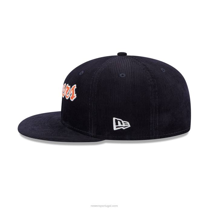 FFTN385 New Era boné ajustado azul marinho 59fifty com cordão vintage detroit tigers
