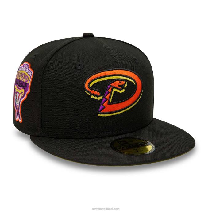 FFTN388 New Era boné arizona Diamondbacks preto e amarelo 59fifty