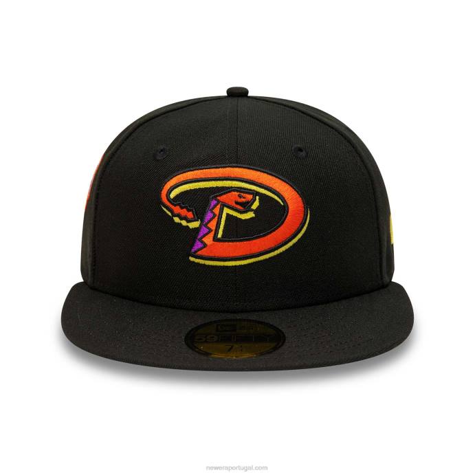 FFTN388 New Era boné arizona Diamondbacks preto e amarelo 59fifty