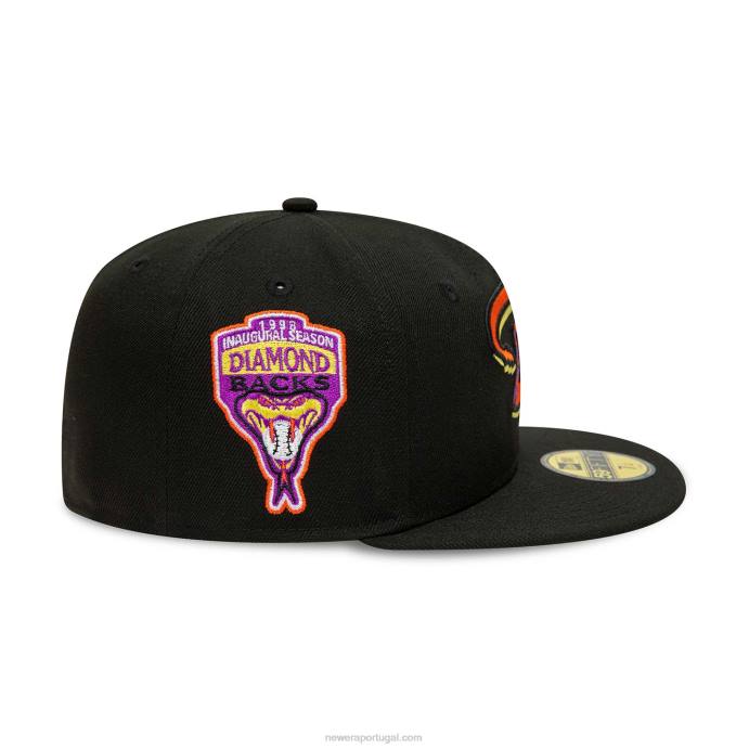 FFTN388 New Era boné arizona Diamondbacks preto e amarelo 59fifty