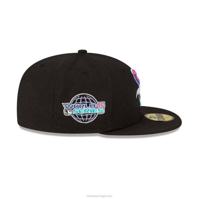 FFTN390 New Era chicago white sox polarlights boné preto 59fifty