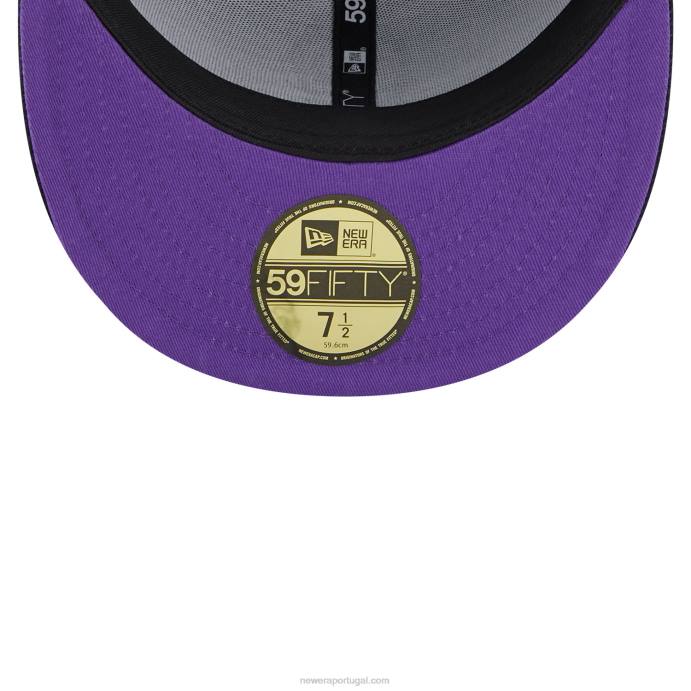 FFTN391 New Era boné preto pantera roxo e preto 59fifty