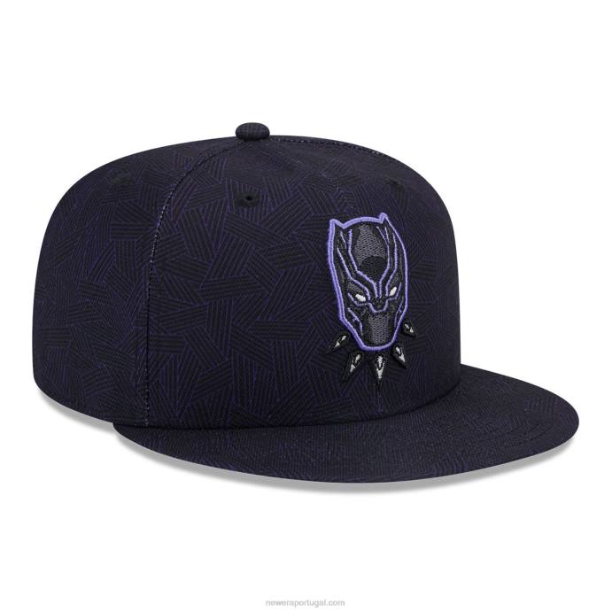 FFTN391 New Era boné preto pantera roxo e preto 59fifty