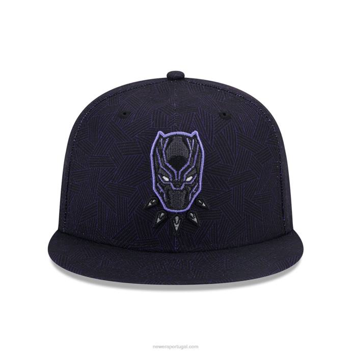 FFTN391 New Era boné preto pantera roxo e preto 59fifty