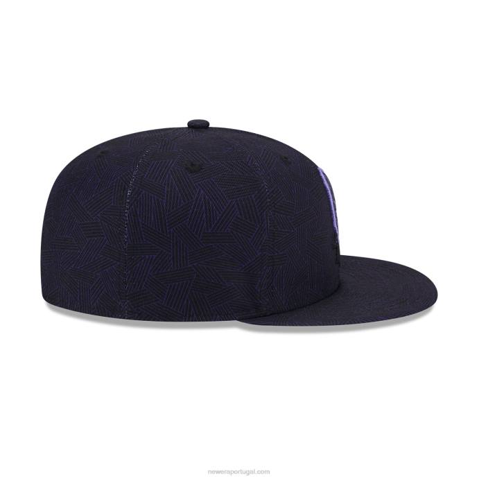 FFTN391 New Era boné preto pantera roxo e preto 59fifty