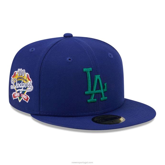FFTN392 New Era boné la dodgers state tartan azul 59fifty