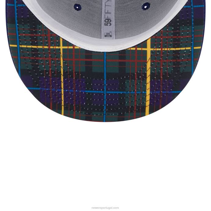 FFTN392 New Era boné la dodgers state tartan azul 59fifty