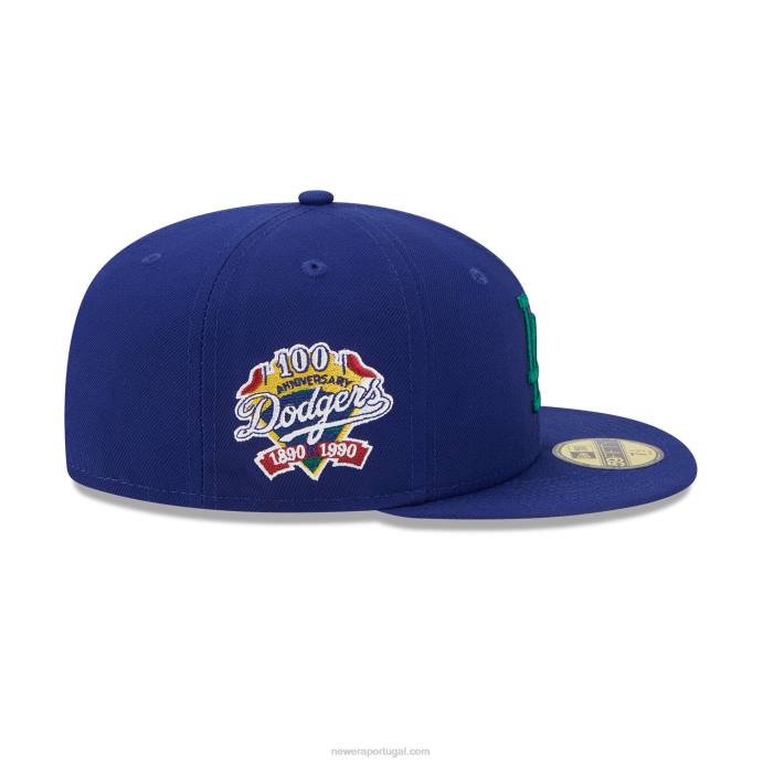 FFTN392 New Era boné la dodgers state tartan azul 59fifty