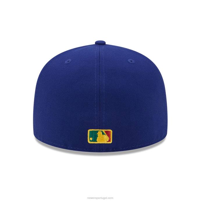 FFTN392 New Era boné la dodgers state tartan azul 59fifty