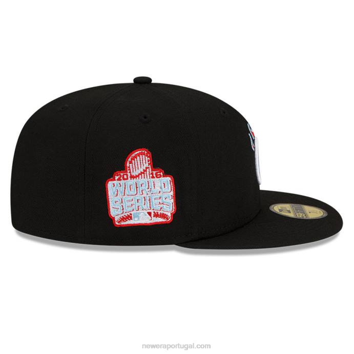 FFTN396 New Era Boné chicago cubs mlb team fire preto 59fifty