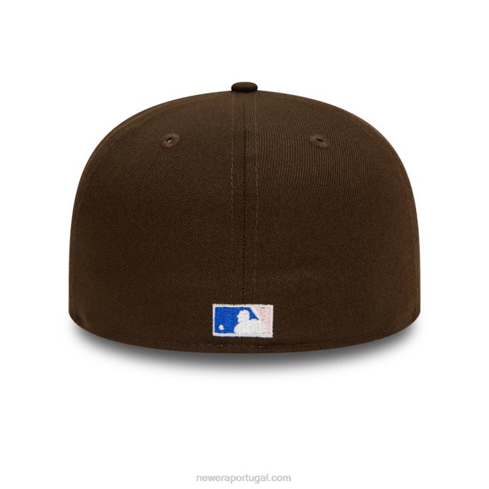 FFTN397 New Era boné la dodgers nogueira e rosa 59fifty