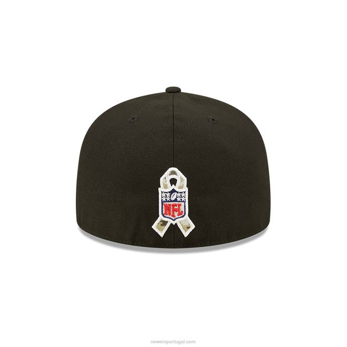 FFTN399 New Era tampa bay buccaneers saudação nfl para servir boné preto 59fifty