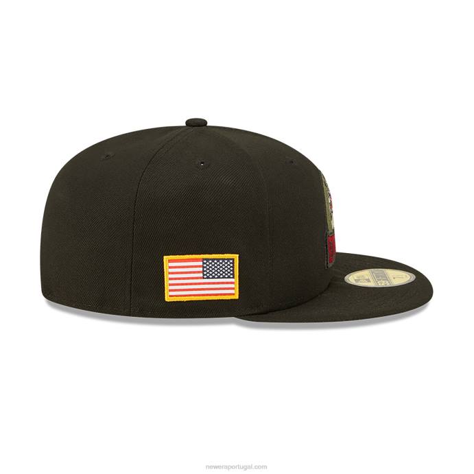 FFTN399 New Era tampa bay buccaneers saudação nfl para servir boné preto 59fifty