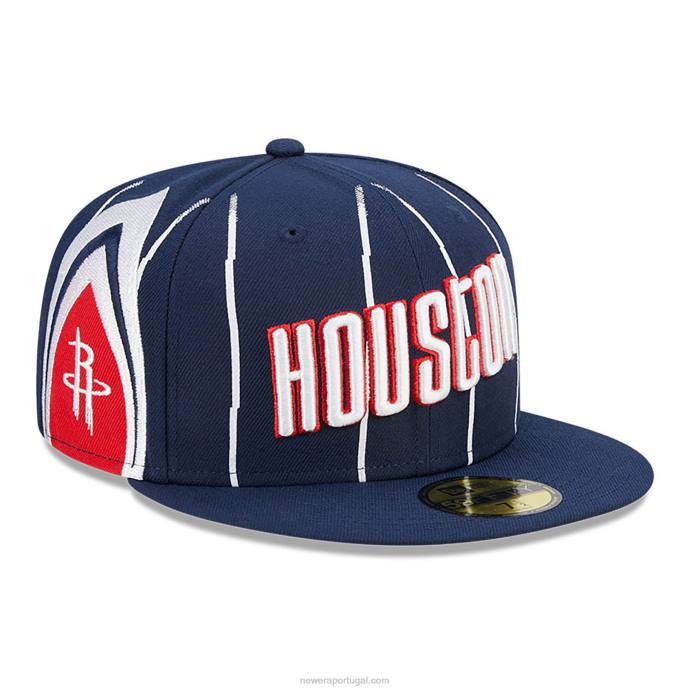 FFTN400 New Era Boné houston rockets authentics city edition azul escuro 59fifty