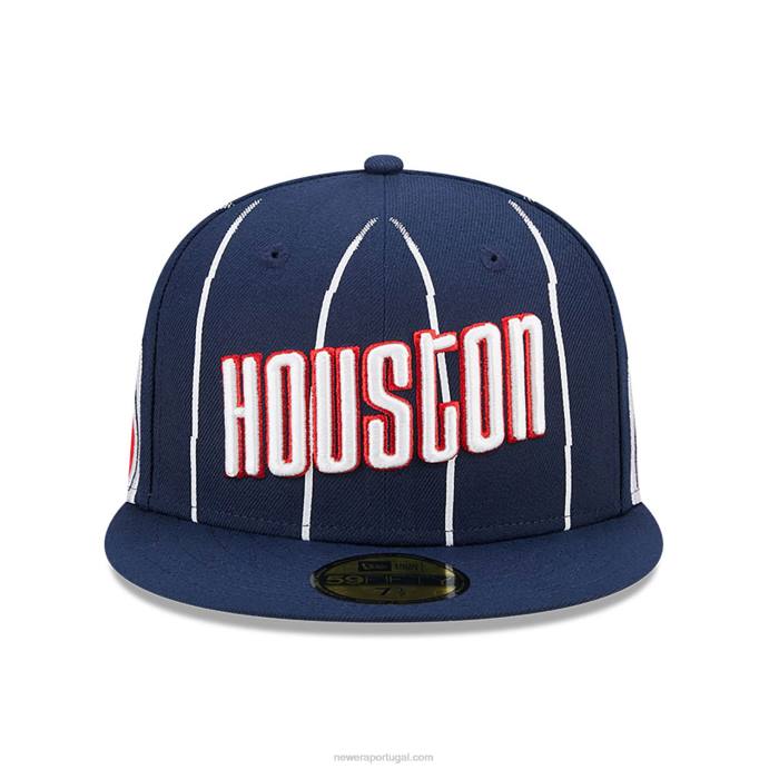 FFTN400 New Era Boné houston rockets authentics city edition azul escuro 59fifty