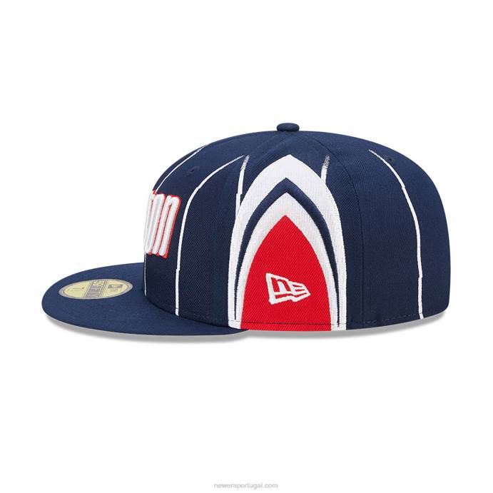 FFTN400 New Era Boné houston rockets authentics city edition azul escuro 59fifty
