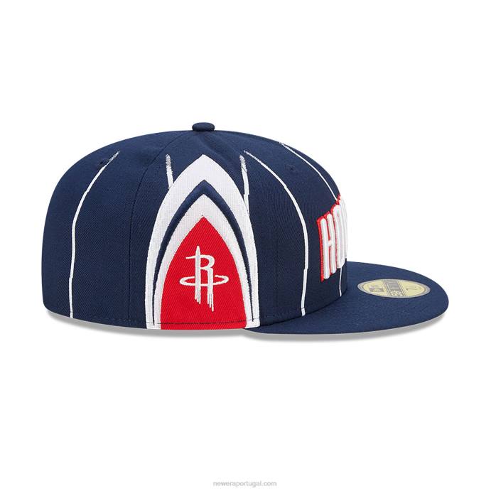 FFTN400 New Era Boné houston rockets authentics city edition azul escuro 59fifty