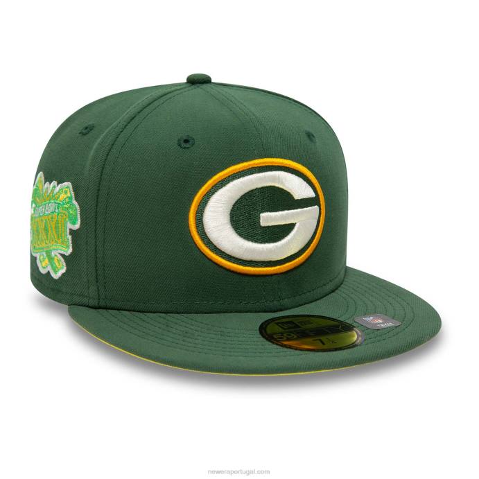 FFTN401 New Era Green Bay Packers Citrus Pop Green Boné 59Fifty