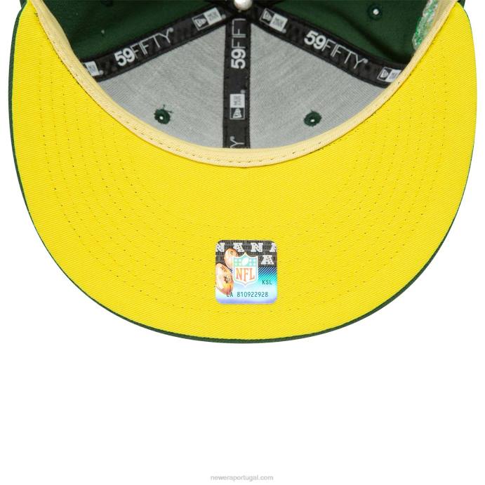 FFTN401 New Era Green Bay Packers Citrus Pop Green Boné 59Fifty