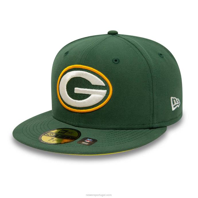 FFTN401 New Era Green Bay Packers Citrus Pop Green Boné 59Fifty