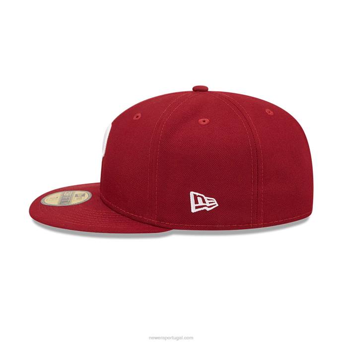 FFTN404 New Era philadelphia phillies mlb blooming red dark red 59fifty boné justo
